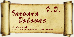 Varvara Dolovac vizit kartica